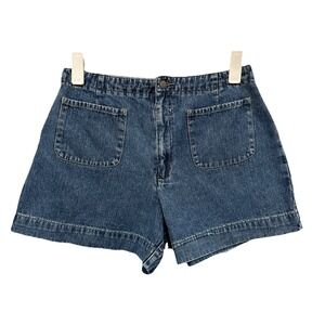 American Eagle Outfitters Denim Shorts  Women's Sz 8 Blue Jean Zip Front Pockets